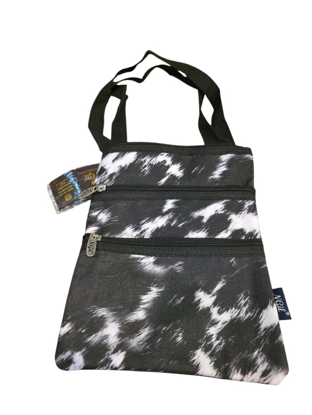 Black & White Crossbody Travel Bag